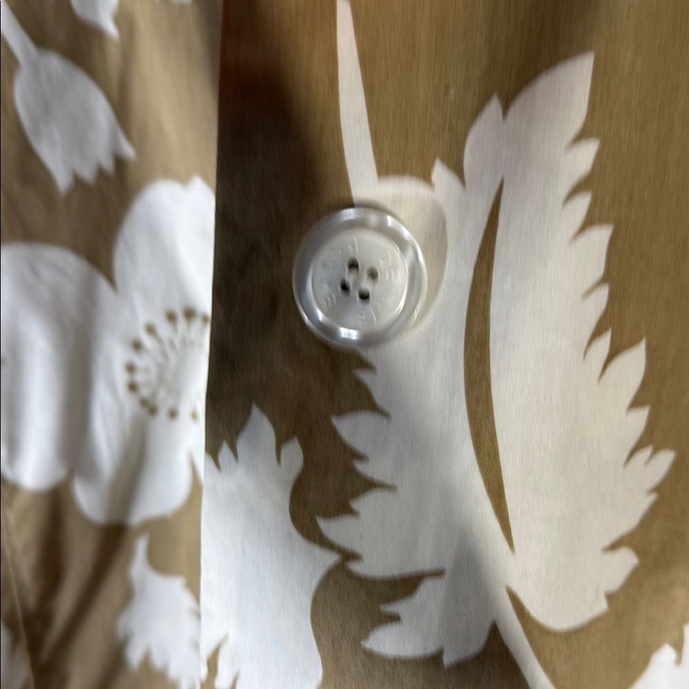 Dennis Basso Tan and White Blazer Lightweight Suit Jacket - Picture 12 of 12